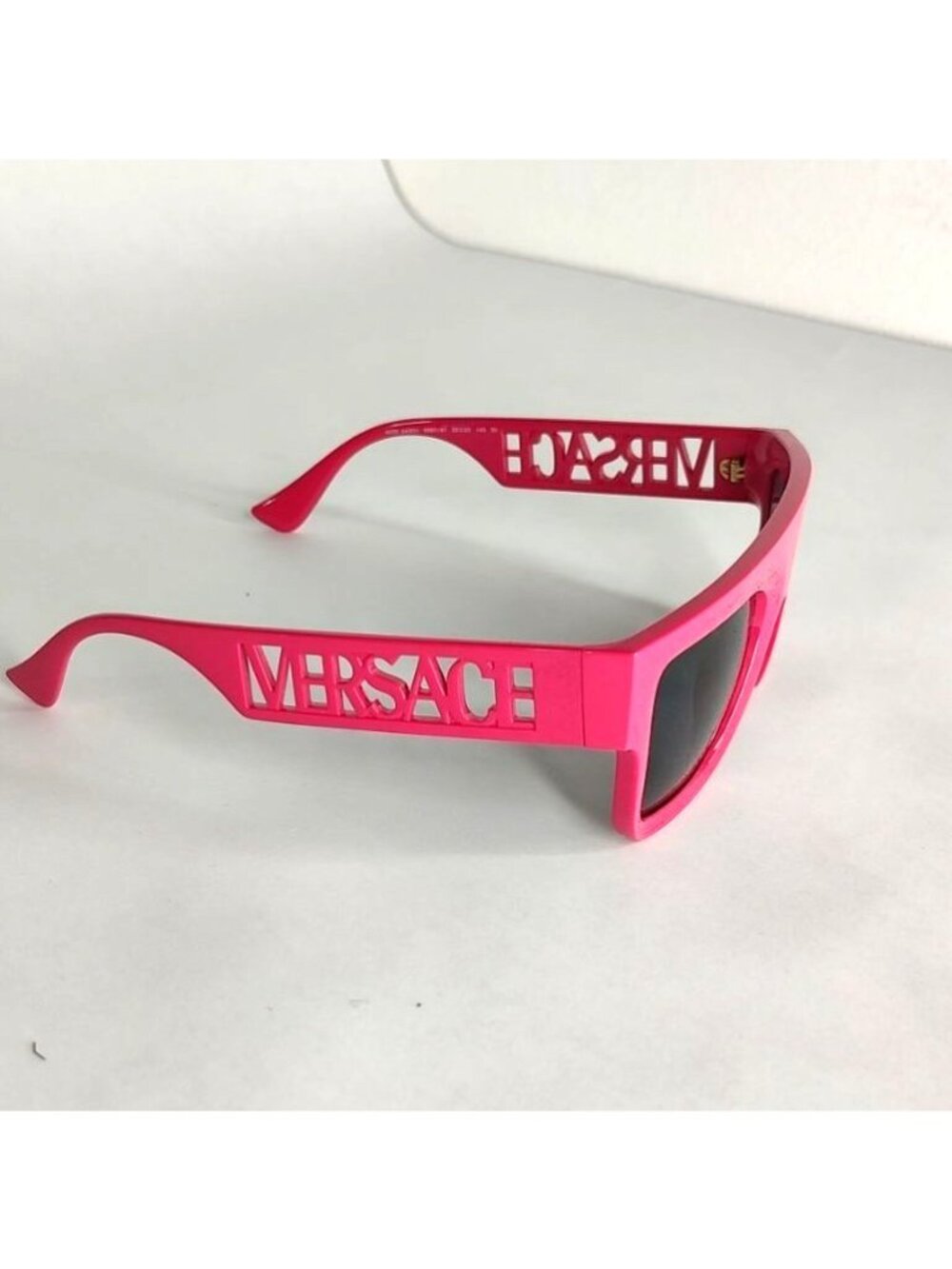 VERSACE VE4430 536787 Fuxia Pink Rectangular Logo Spell Out - Picture 6 of 11
